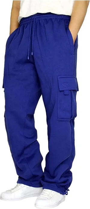 Mens Sweatpants Elastic Waist Relaxed Joggers Baggy Sweat Pants Trousers Athletic Cotton Sweatpants with Pockets