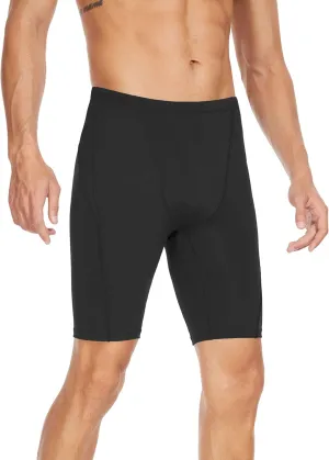 Men's Swim Jammers Competitive Athletic Swim Team Suit Training Endurance Racing Quick Dry Swimming Shorts UPF 50