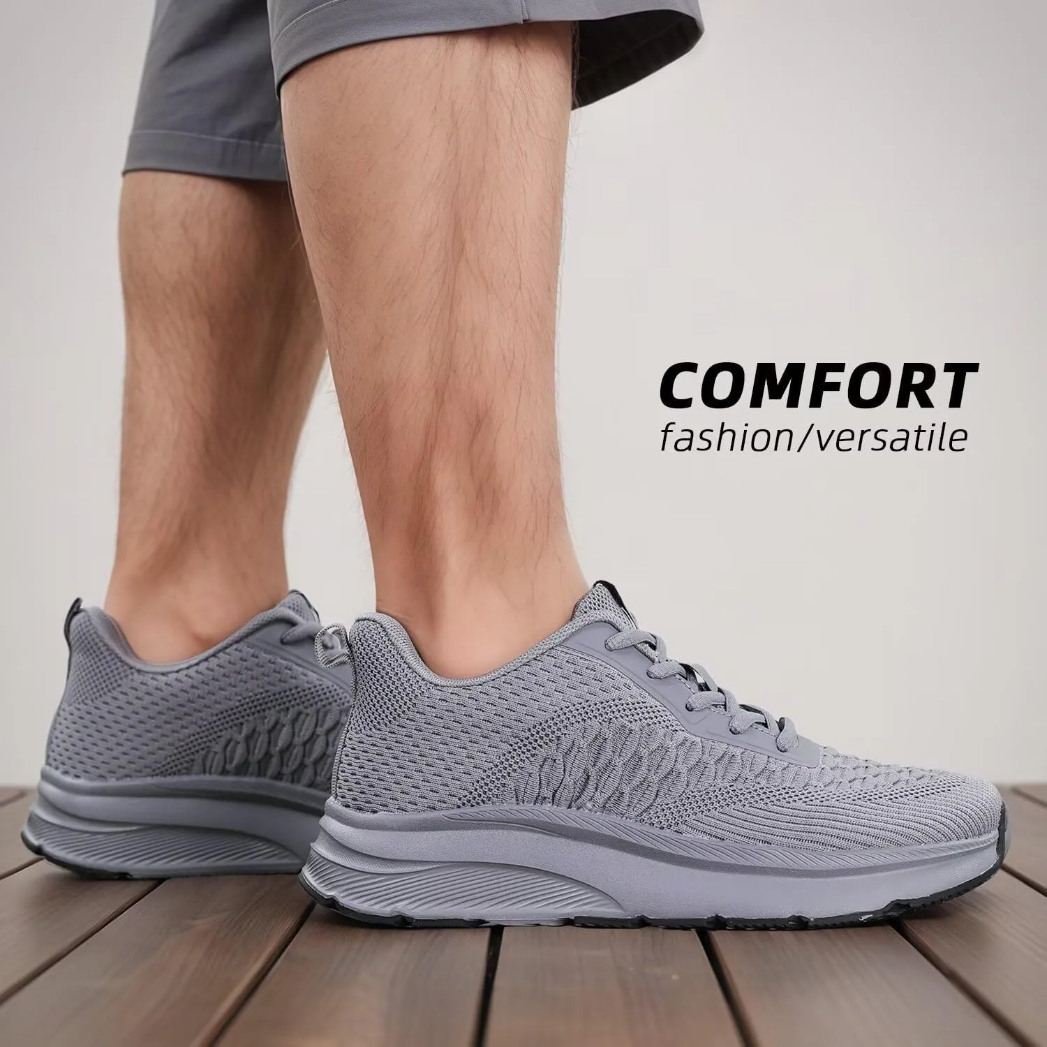 Men's Wide Toe Walking Shoes Casual Trail Running Sneakers Cross-Trainer Tennis Non Slip Athletic Gym Workout Soft Sole