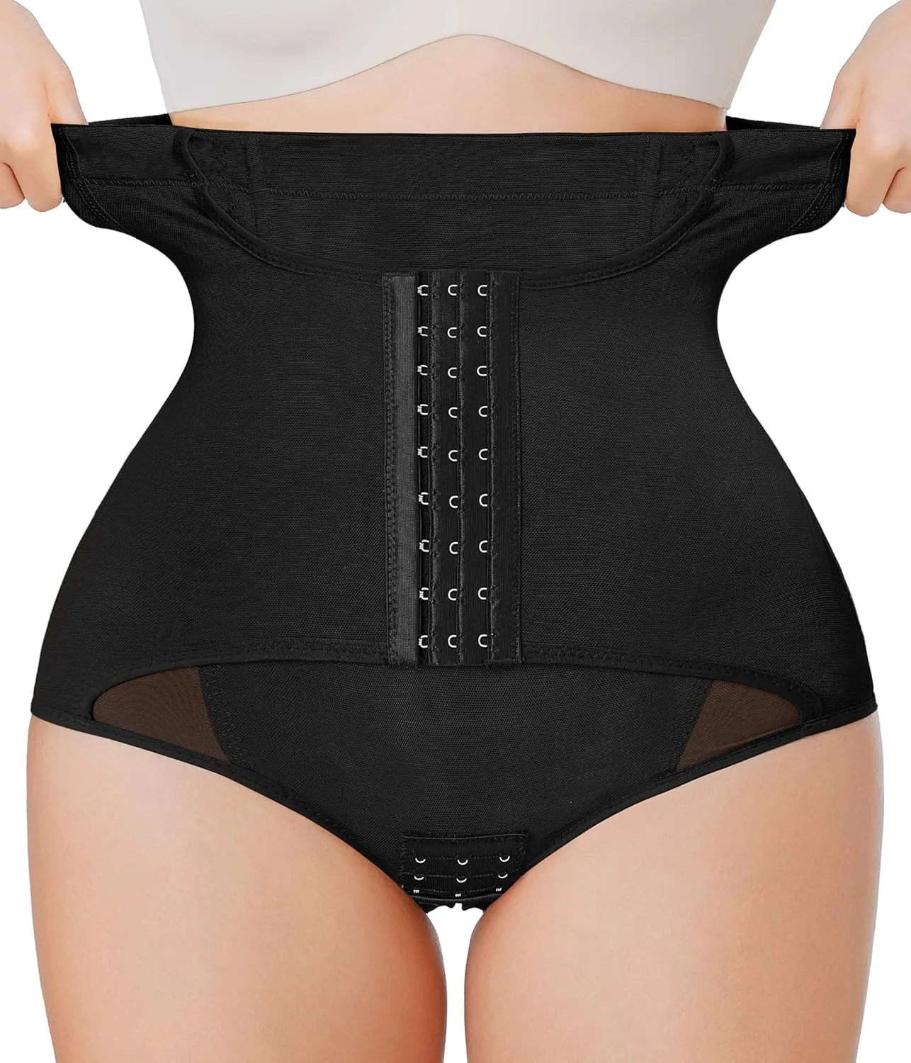 MERYOSZ Butt Lifting Panties High Waisted Tummy Control Shapewear for Women Waist Trainer Mesh Body Shaper Underwear