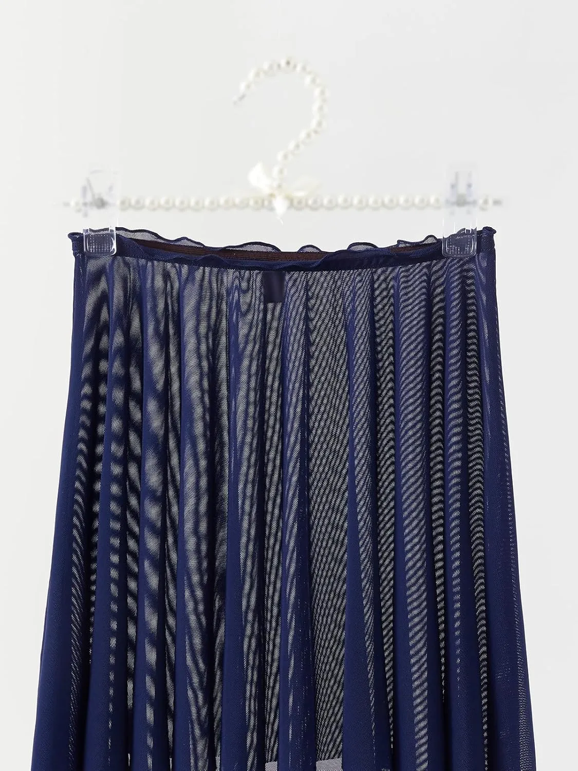 Mesh Ballet Skirt 20.5 Inches Long Practice Skirt Ruffle Elastic Waistband