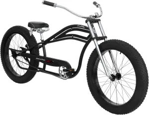 MICARGI 26-in Seattle Stretch Cruiser Bikes 1/7 Speed Moon-Type/Hi-Rise Handlebars Fat Tires Coaster/Disc Braking Adult Beach Bike Multiple Color