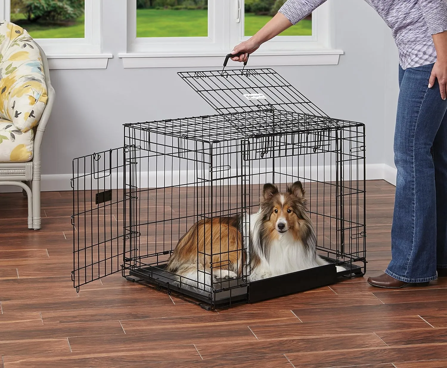 MidWest Homes for Pets Ovation Double Door Dog Crate, 30-Inch