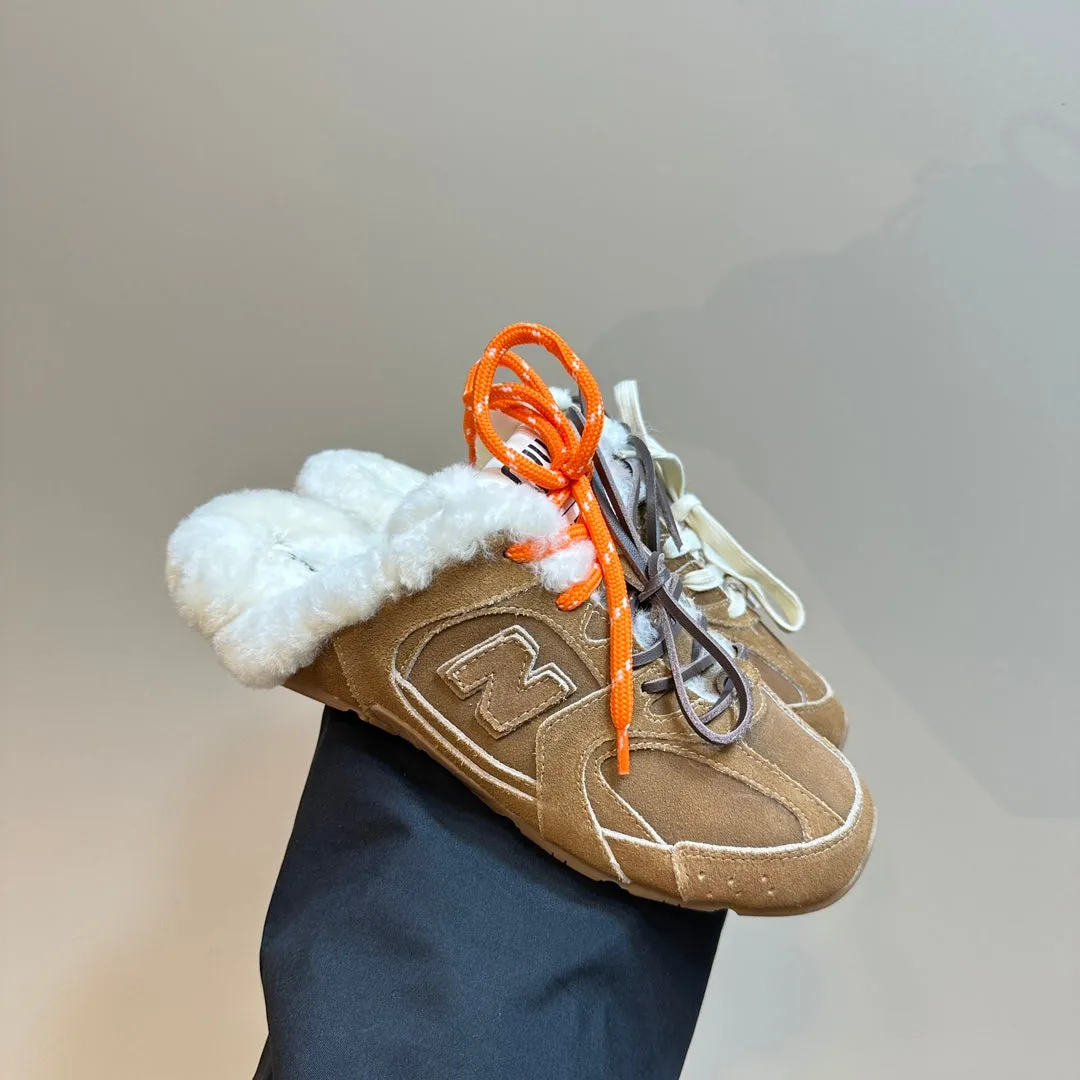 Miu x Balance 530 SL Mule Dark Brown Suede