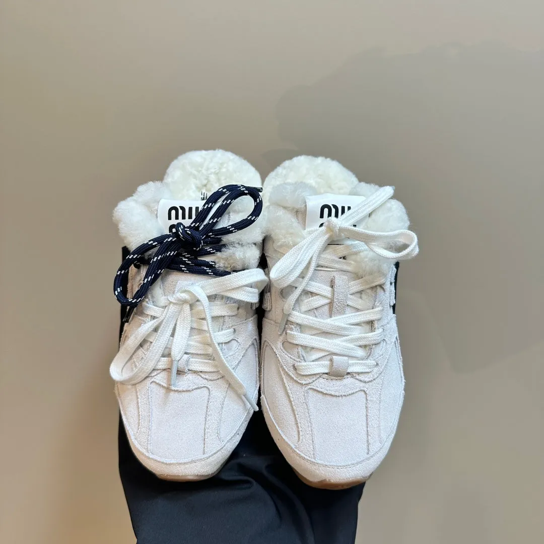 Miu x Balance 530 SL Mule White Suede