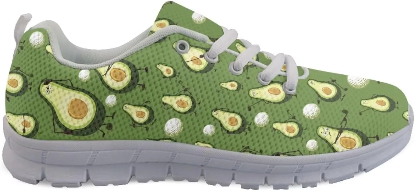 Modysero Womens Shoes for Sports Travel Fall Non Slip Womens Tennis Shoes Graphic Print Lace Up Walking Sneakers