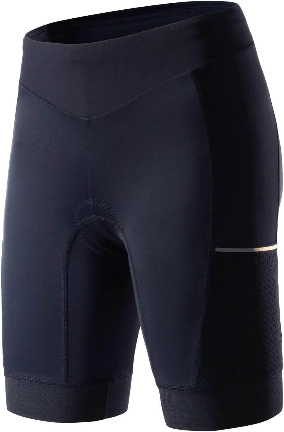 MY KILOMETRE Womens Triathlon Shorts 8” Inseam Tri Shorts with Side Pockets Adjustable Drawstring
