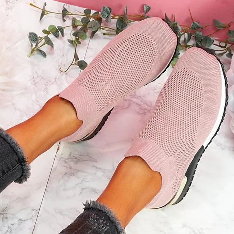 Nanccy Elastic Slip-on Flat Shoes