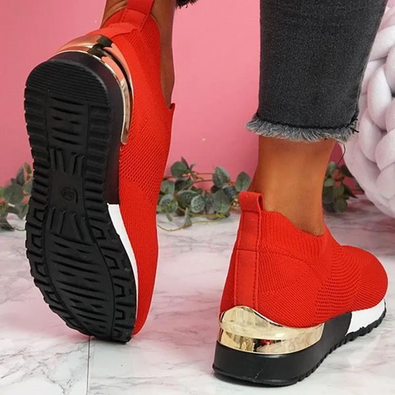 Nanccy Elastic Slip-on Flat Shoes