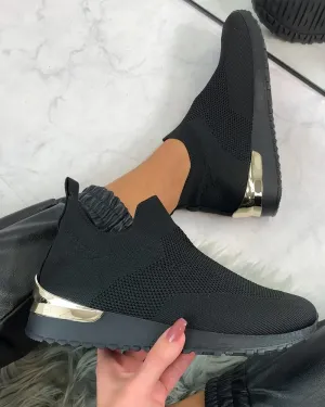 Nanccy Elastic Slip-on Flat Shoes