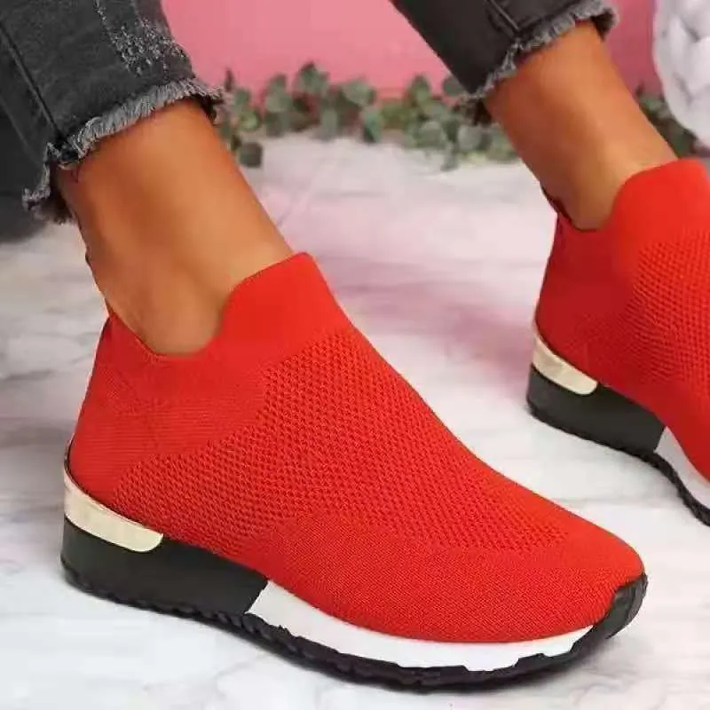 Nanccy Elastic Slip-on Flat Shoes
