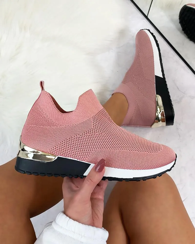 Nanccy Elastic Slip-on Flat Shoes