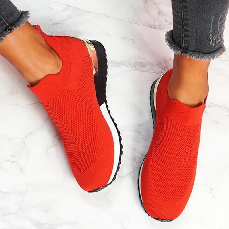 Nanccy Elastic Slip-on Flat Shoes