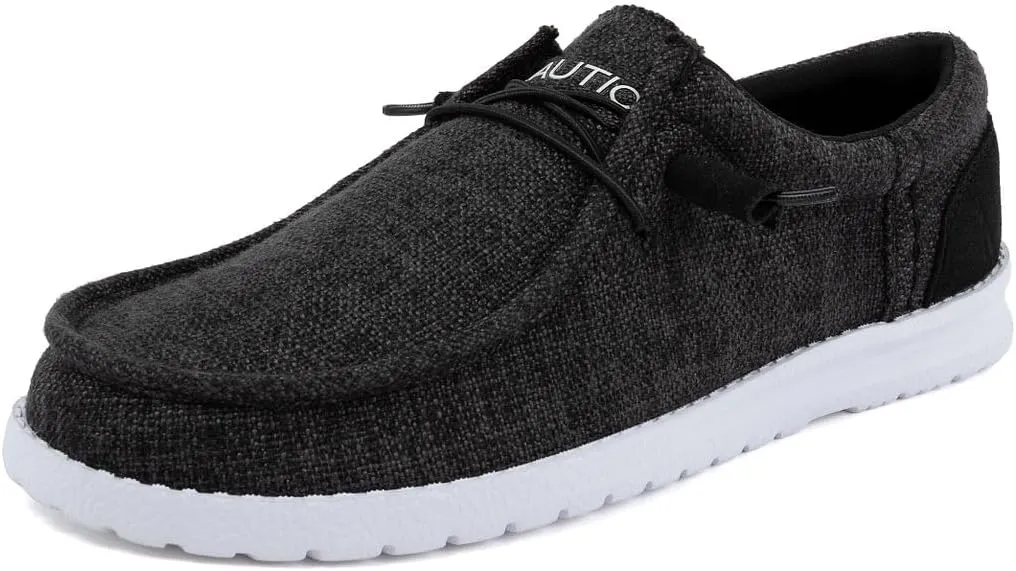 Nautica Men's Comfort Loafers, Slip-On Boat Shoe, Lightweight Casual Stretch Sneaker-Rushford