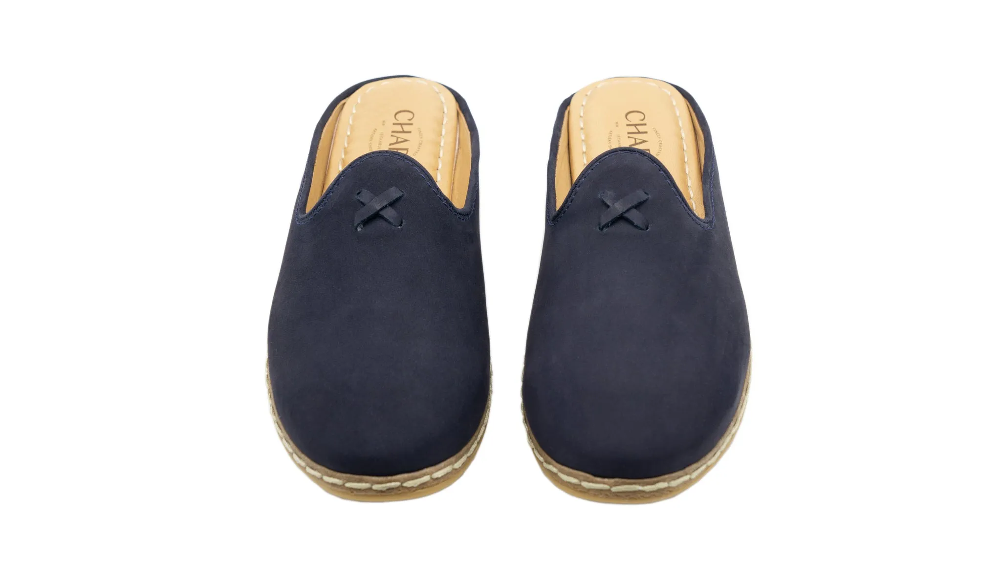 Navy Nubuck Mule Shoes