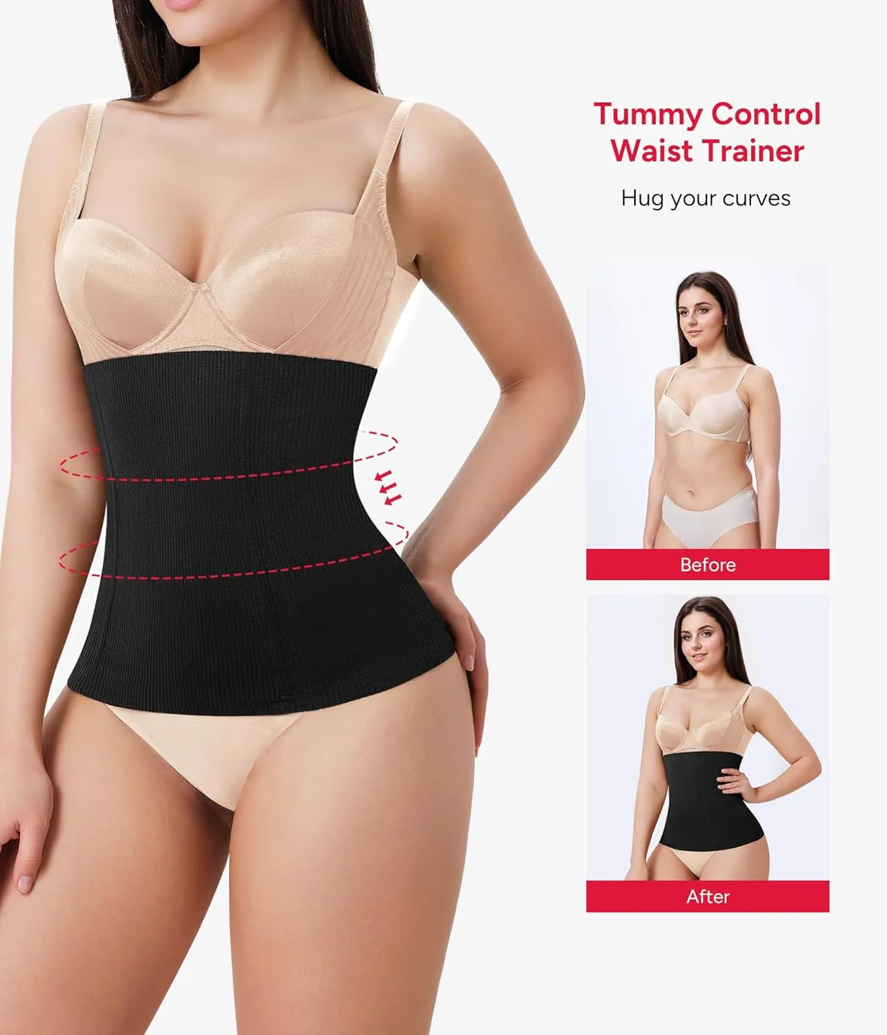 Nebility Waist Trainer for Women Tummy Control Shapewewar Plus Size Faja Body Shaper Girdle Waist Cincher Corset