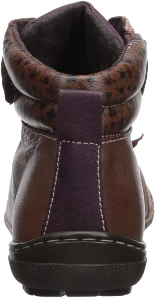 Nens Kid's Hook-and-Loop Sneaker Boot, Burgundy/Pink