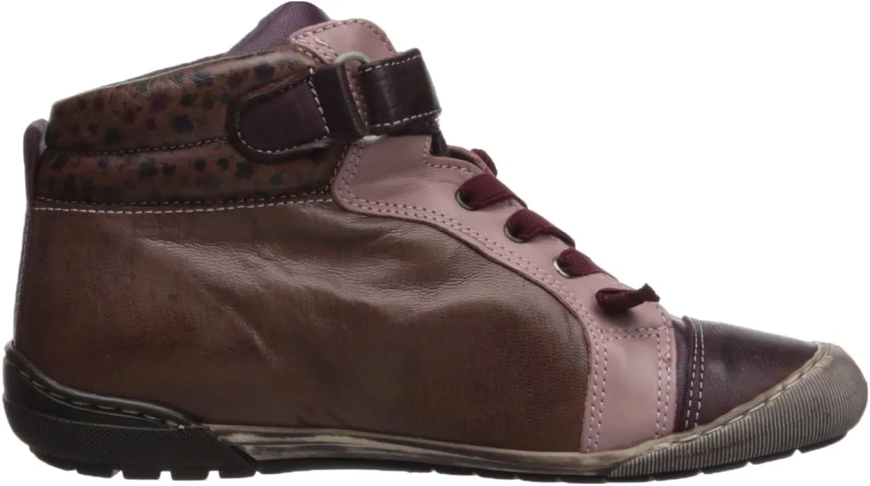 Nens Kid's Hook-and-Loop Sneaker Boot, Burgundy/Pink