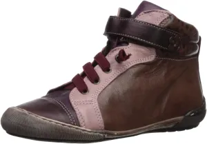 Nens Kid's Hook-and-Loop Sneaker Boot, Burgundy/Pink