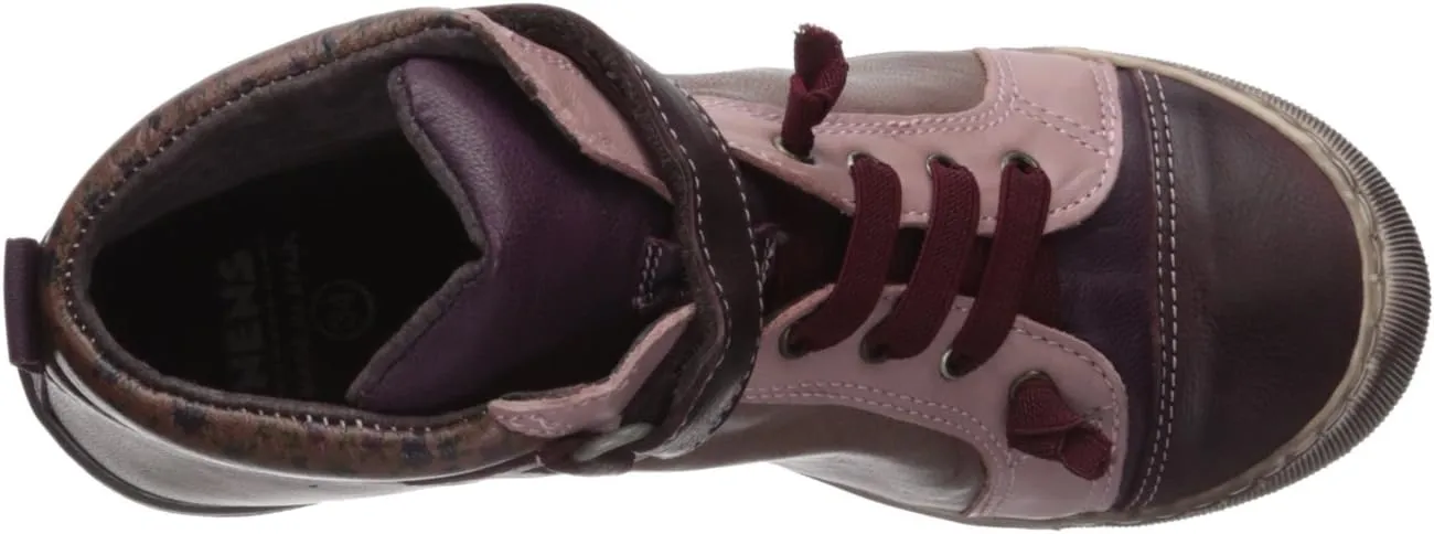 Nens Kid's Hook-and-Loop Sneaker Boot, Burgundy/Pink