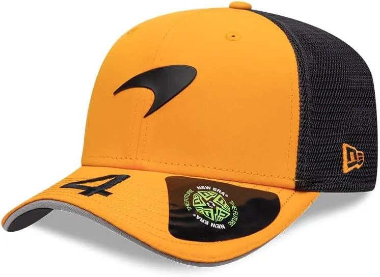 New Era McLaren Racing Lando Norris F1 9Seventy Stretch Snap Adjustable Unisex Cap, Orange, Talla Única