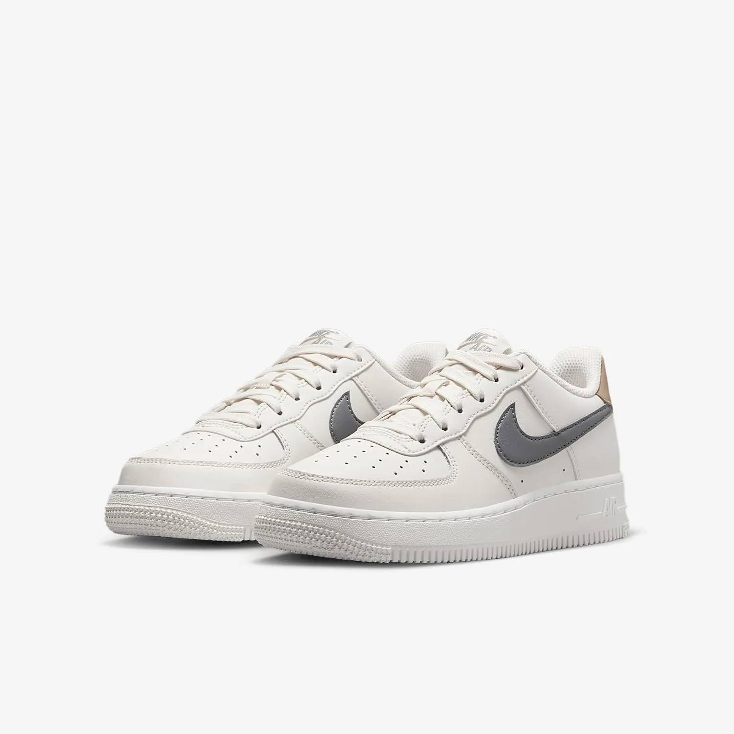 Nike Air Force 1 Big Kids' Shoes (FV5948-004, Phantom/Khaki/Sail/Cool Grey)