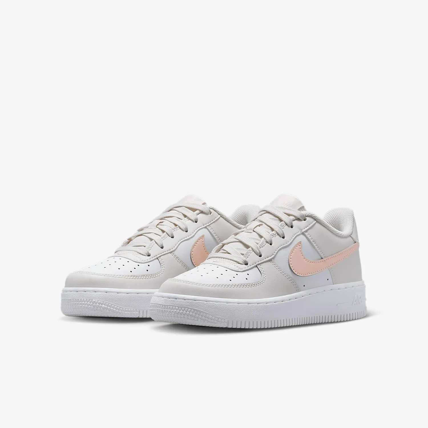 Nike Air Force 1 Big Kids' Shoes (FV5948-006, Phantom/Summit White/Echo Pink)