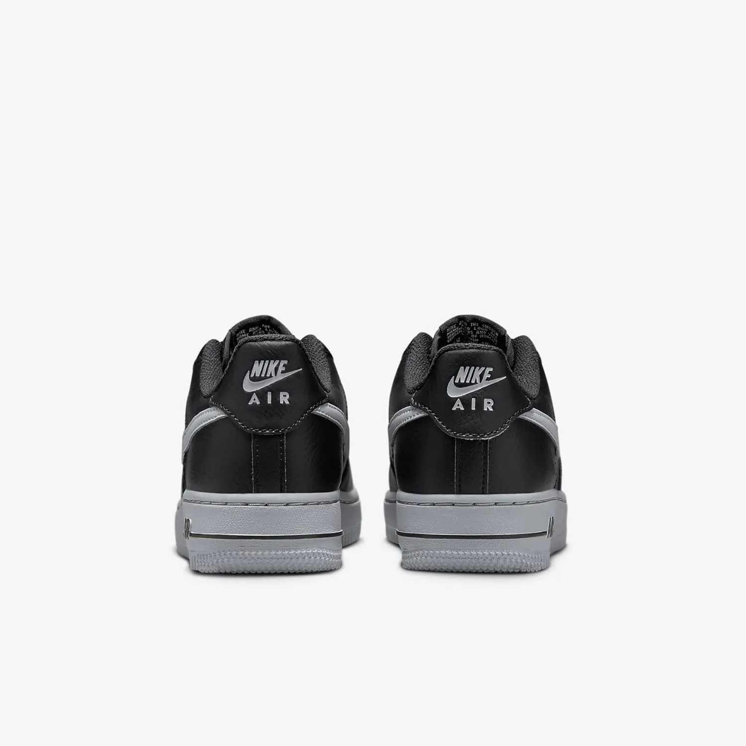 Nike Air Force 1 Big Kids' Shoes (HQ3807-001, Black/Wolf Grey)