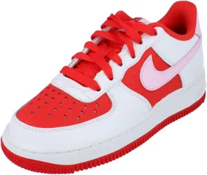Nike Air Force 1 Big Kids' Shoes (HV5165-121, Summit White/Light Crimson/Fire Red/Pink Foam)