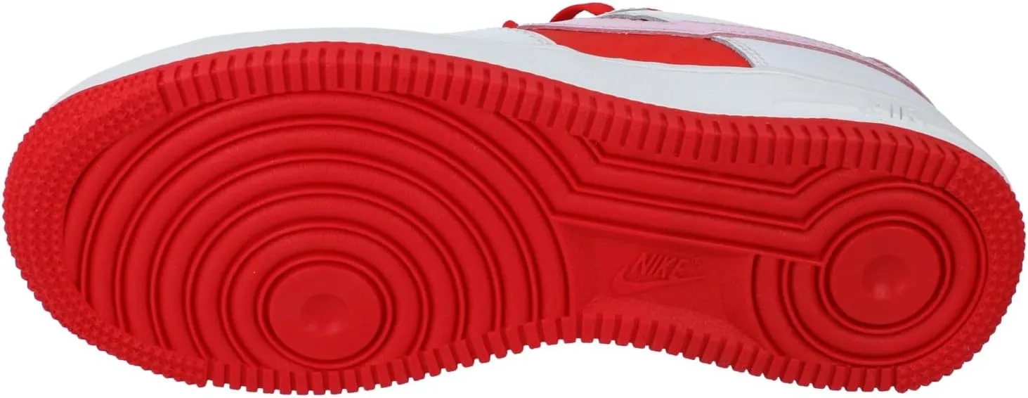 Nike Air Force 1 Big Kids' Shoes (HV5165-121, Summit White/Light Crimson/Fire Red/Pink Foam)