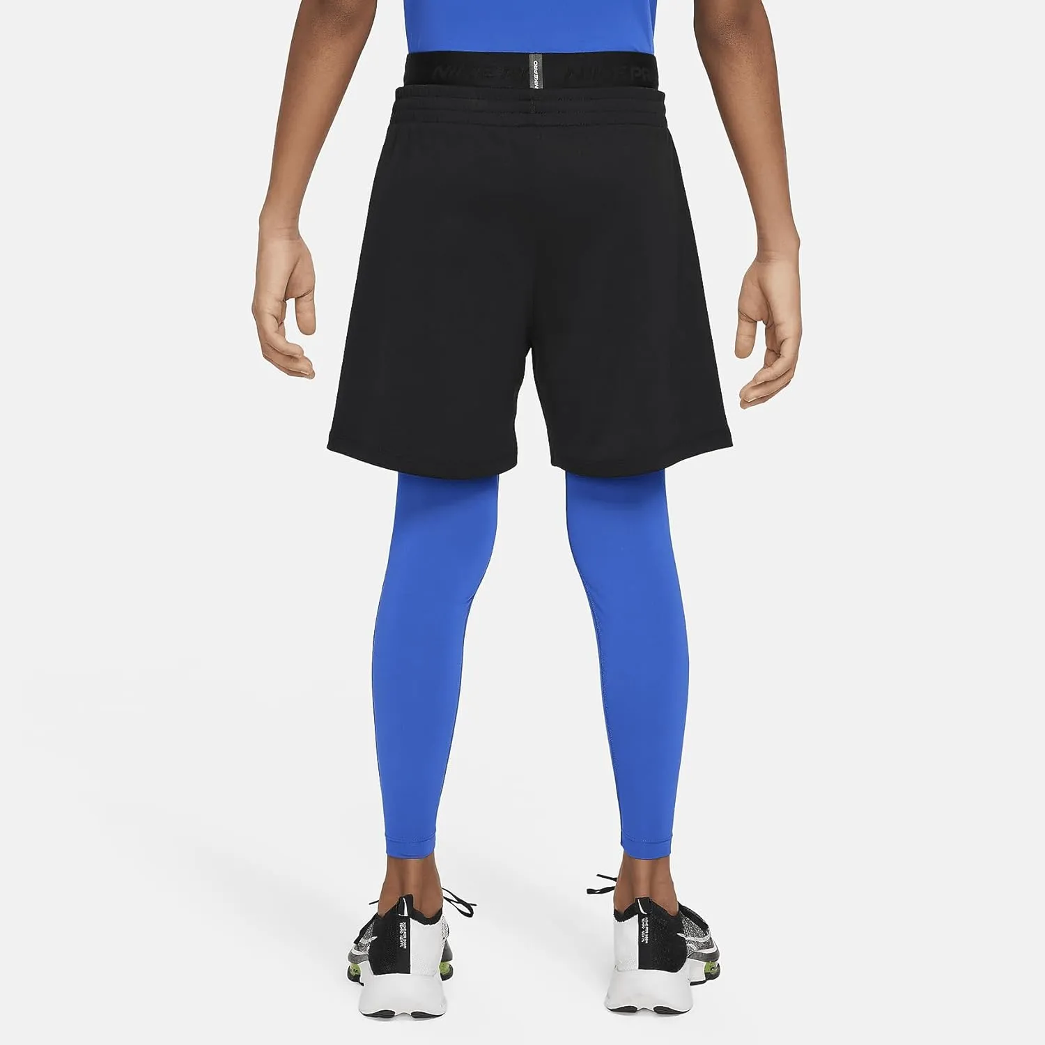 Nike Pro Dri-FIT Big Kids' (Boys') Tights (FJ6821-480, Game Royal/Game Royal/Black)