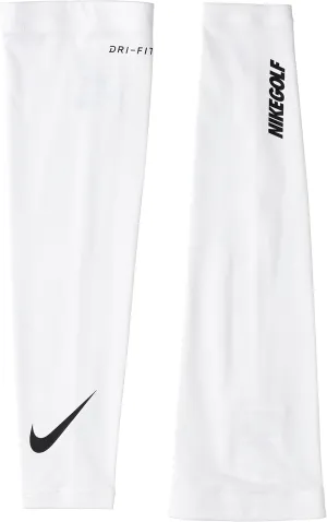 NIKE Unisex Dri-Fit Solar Arm Sleeve (White/Black, Medium/Large)