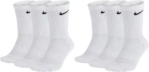 Nike Unisex Training Socks Everyday Cushioned Crew Socks SX7664 6 Pairs