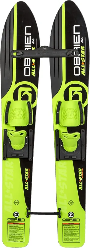 O'Brien Children All-Star Trainers Kids Combo Waterskis, Green, One Size
