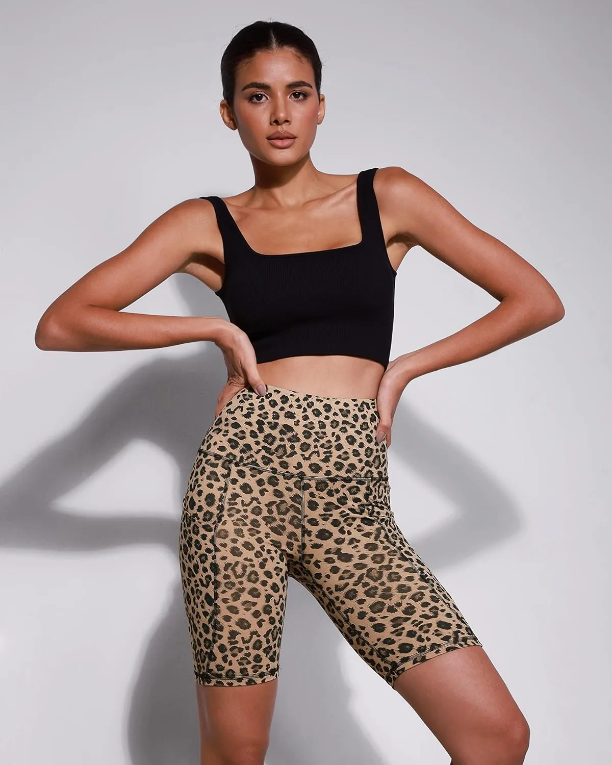 ODODOS Women's Tummy Control Biker Shorts 2.0 with Pockets High Waist Athletic Workout Yoga Shorts-3.5''/ 5"/ 8" / 10" Inseam