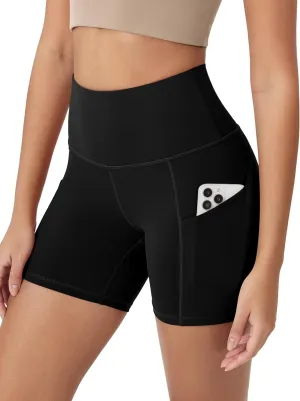 ODODOS Women's Tummy Control Biker Shorts 2.0 with Pockets High Waist Athletic Workout Yoga Shorts-5" / 8" / 10" Inseam