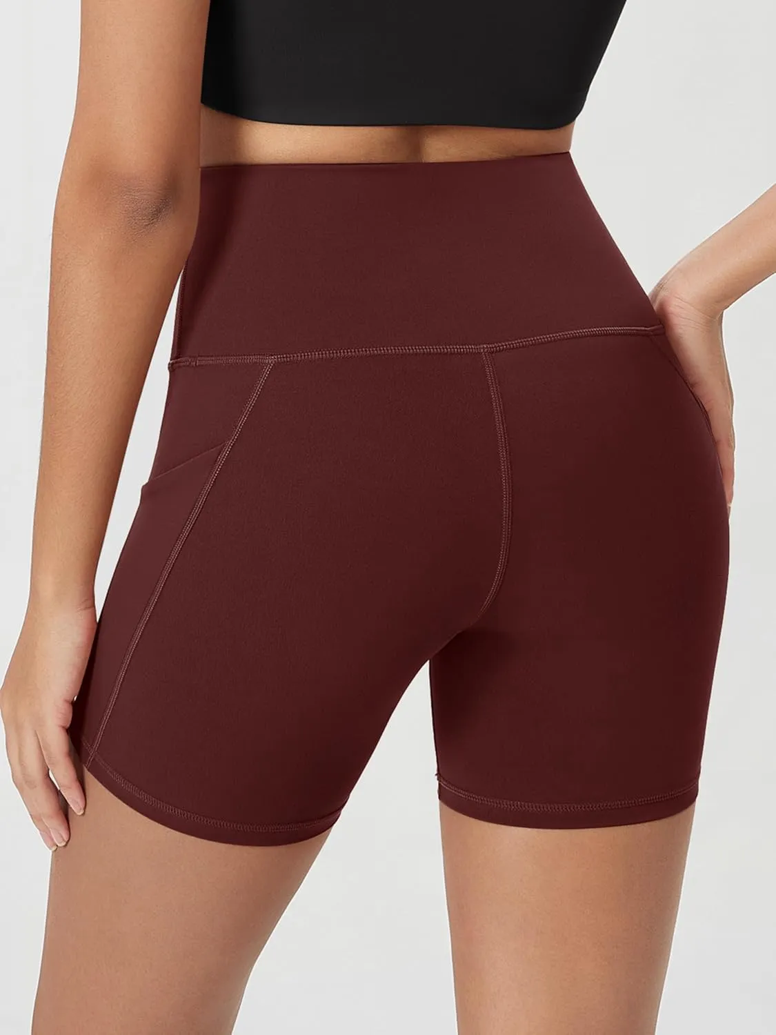 ODODOS Women's Tummy Control Biker Shorts 2.0 with Pockets High Waist Athletic Workout Yoga Shorts-5" / 8" / 10" Inseam