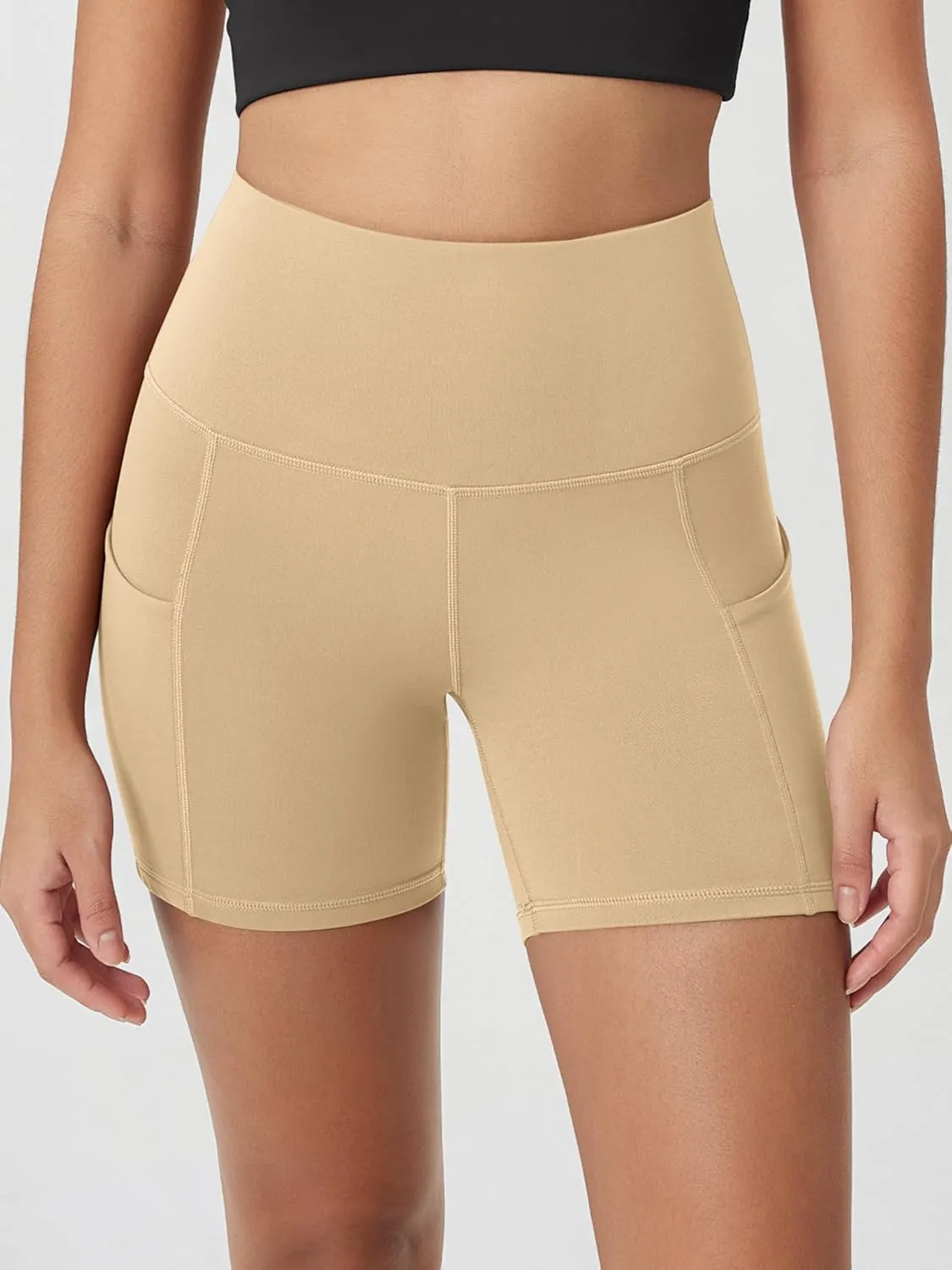 ODODOS Women's Tummy Control Biker Shorts 2.0 with Pockets High Waist Athletic Workout Yoga Shorts-5" / 8" / 10" Inseam