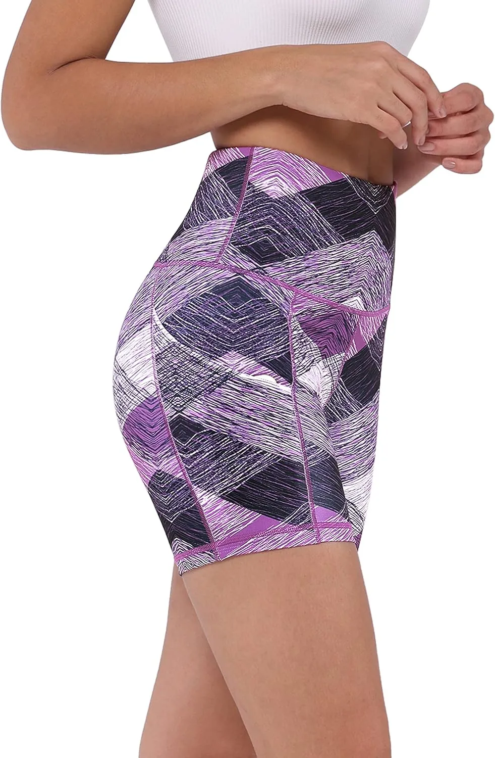 ODODOS Women's Tummy Control Biker Shorts 2.0 with Pockets High Waist Athletic Workout Yoga Shorts-5" / 8" / 10" Inseam