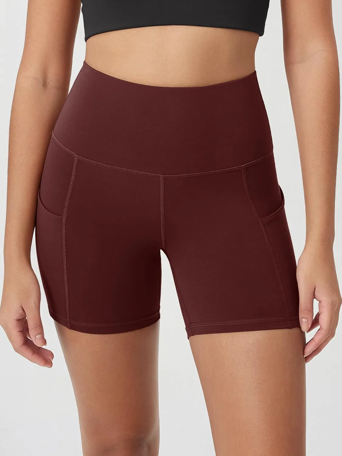 ODODOS Women's Tummy Control Biker Shorts 2.0 with Pockets High Waist Athletic Workout Yoga Shorts-5" / 8" / 10" Inseam