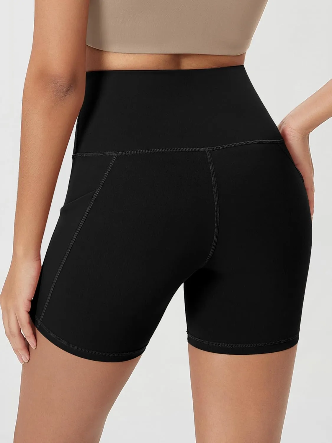 ODODOS Women's Tummy Control Biker Shorts 2.0 with Pockets High Waist Athletic Workout Yoga Shorts-5" / 8" / 10" Inseam