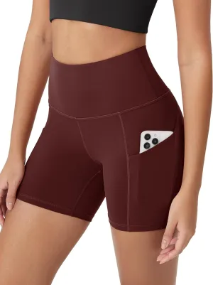 ODODOS Women's Tummy Control Biker Shorts 2.0 with Pockets High Waist Athletic Workout Yoga Shorts-5" / 8" / 10" Inseam