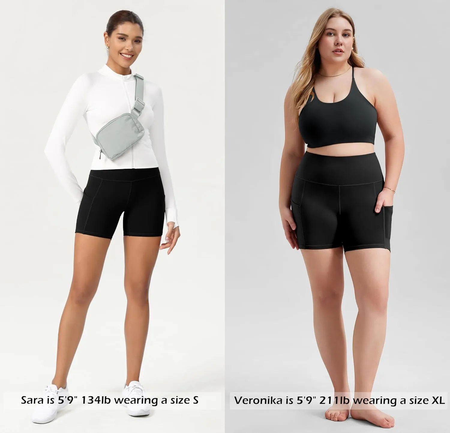 ODODOS Women's Tummy Control Biker Shorts 2.0 with Pockets High Waist Athletic Workout Yoga Shorts-5" / 8" / 10" Inseam