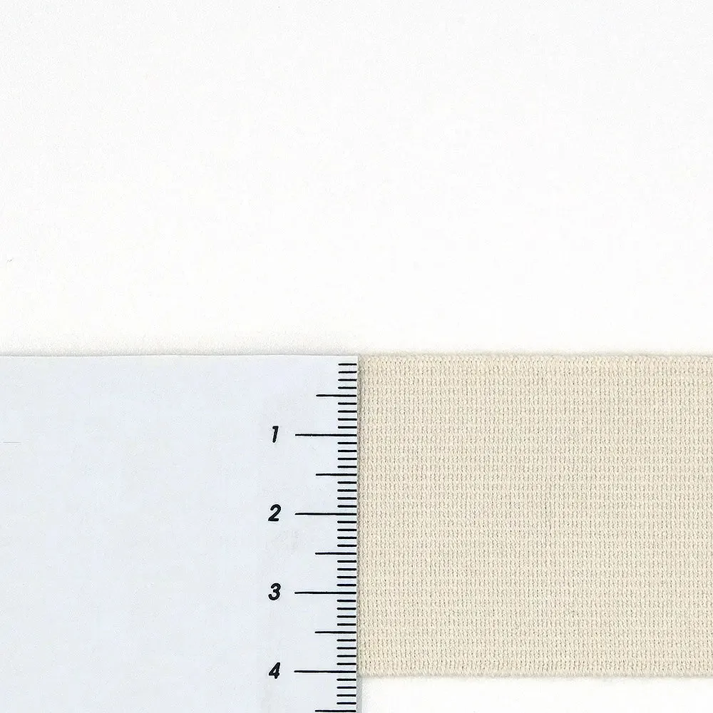 ORGANIC COTTON ELASTIC • Ecru 40mm • Light