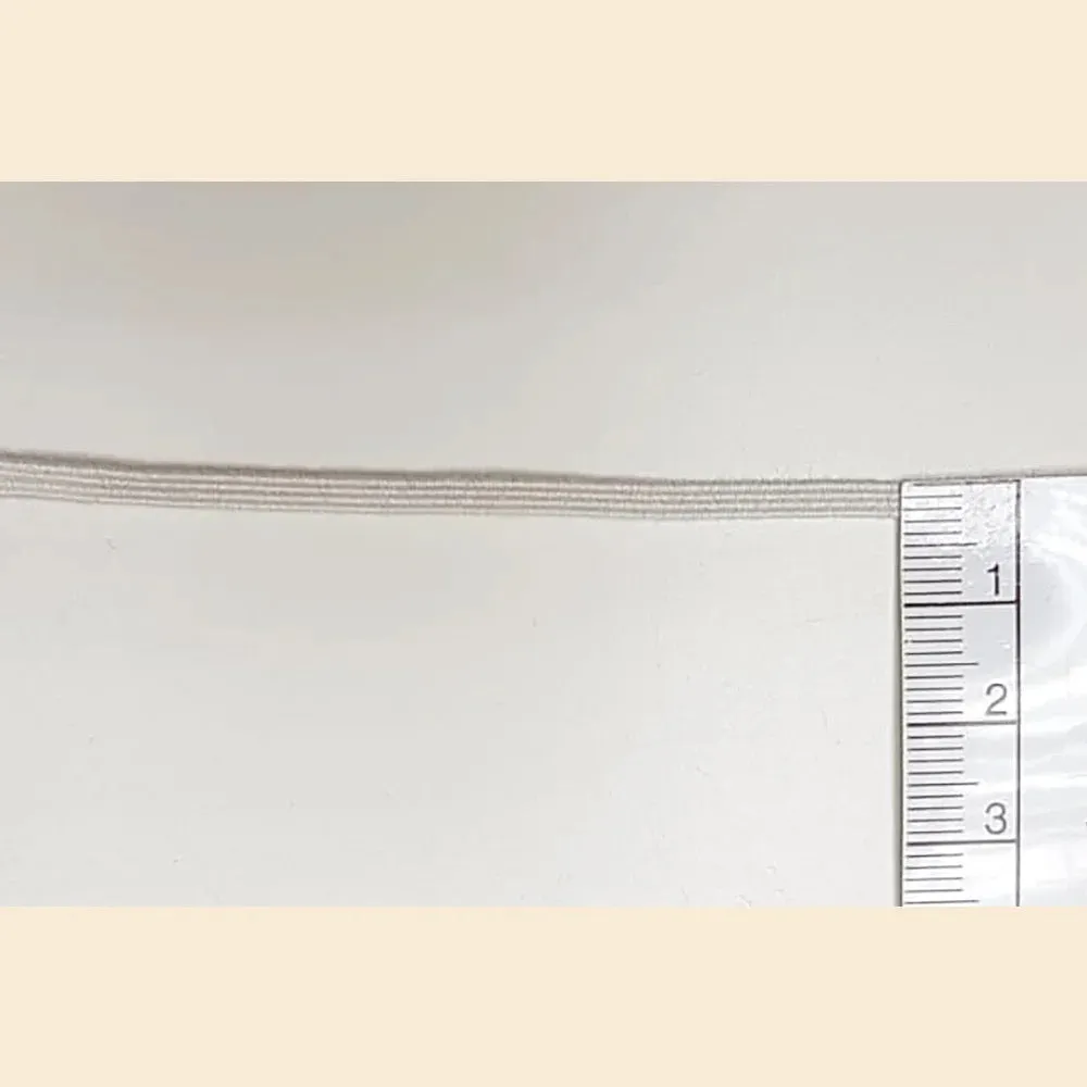 ORGANIC COTTON ELASTIC • Natural Un-dyed 3mm