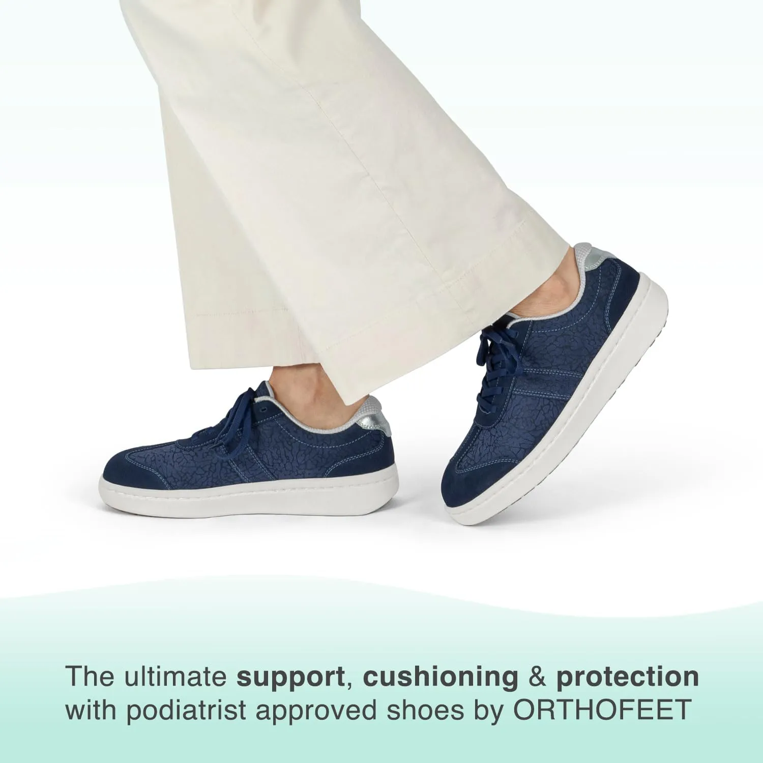 Orthofeet Women's Orthopedic Leather Stroll Casual Shoe
