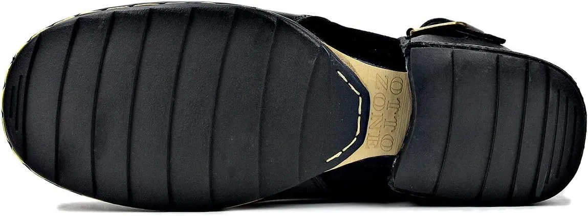 OSSTONE Moto Boots for Men Designer Fashion Zipper-up Leather Chukka western Boots Casual Shoes OS-5008-1-HH-US