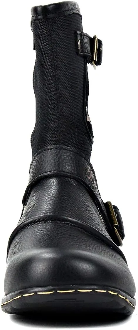OSSTONE Moto Boots for Men Designer Fashion Zipper-up Leather Chukka western Boots Casual Shoes OS-5008-1-HH-US