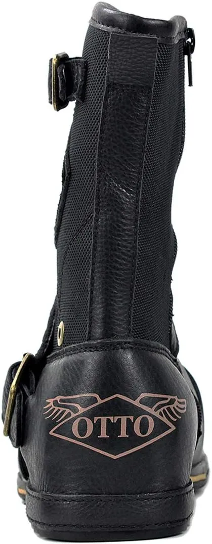 OSSTONE Moto Boots for Men Designer Fashion Zipper-up Leather Chukka western Boots Casual Shoes OS-5008-1-HH-US