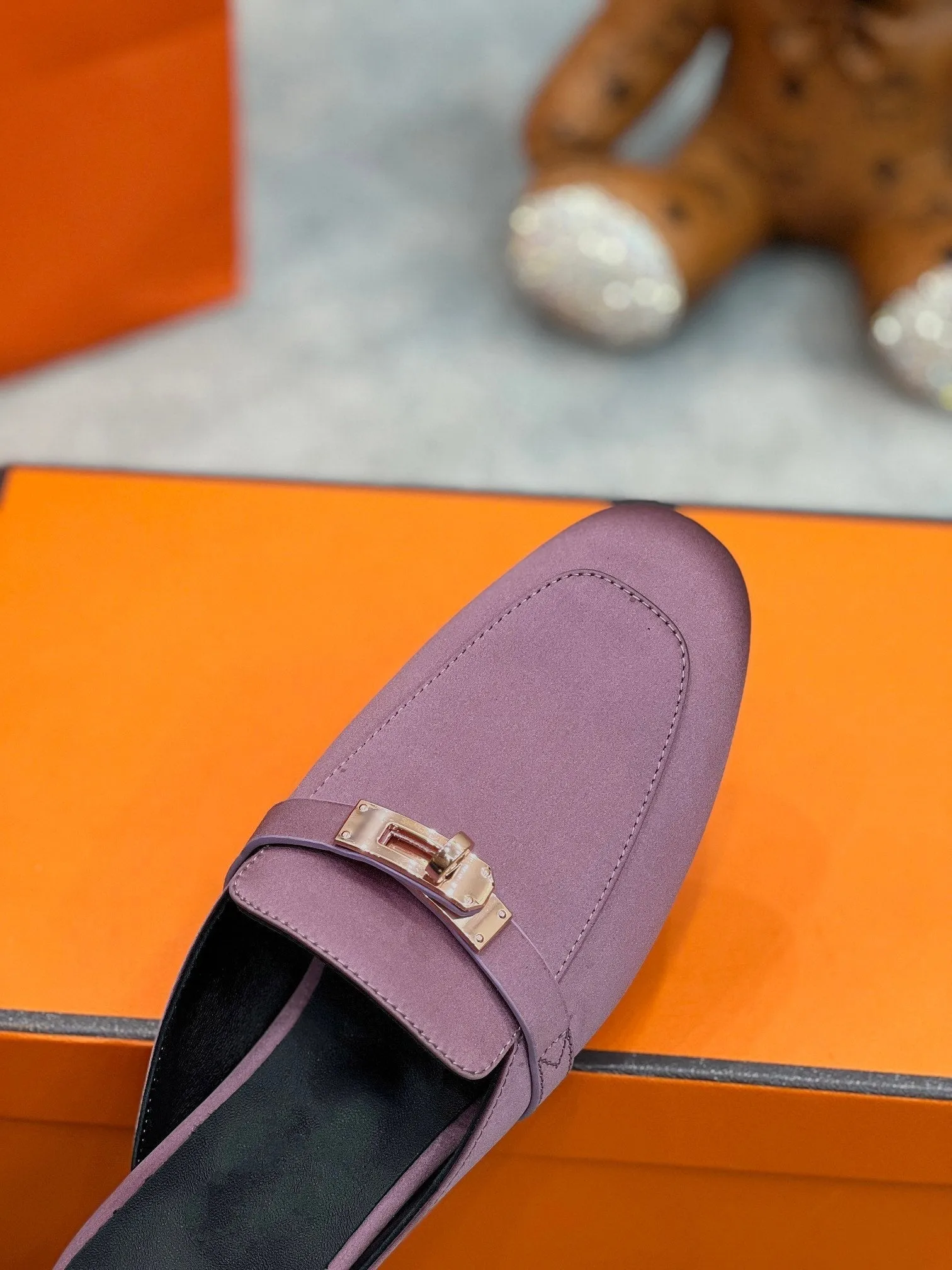 OZ Mule Purple Silk Thick Cloth/Sheepskin